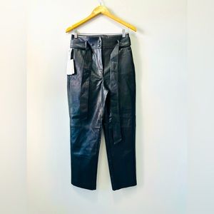 NWT Wilfred Vegan Leather Tie Front Pants size 6